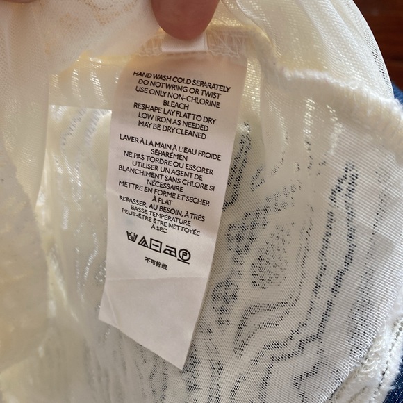 Anthropologie Lace Ivory Long Sleeve Mock Neck, Women’s Small - Picture 5 of 12